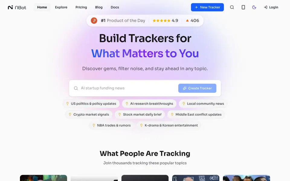 NBot AI homepage screenshot