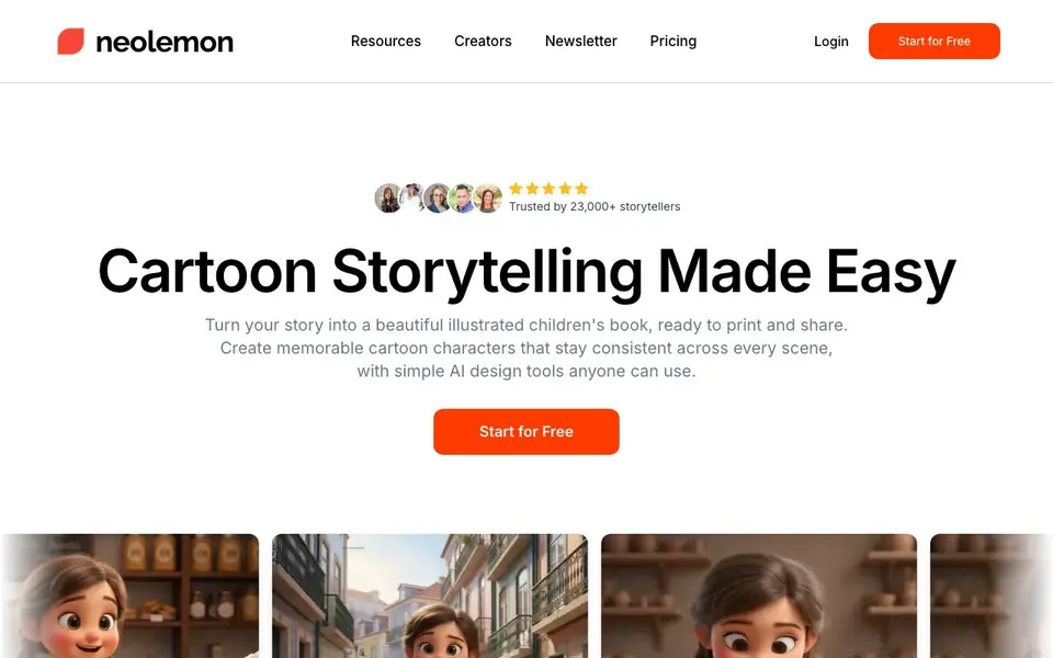 Neolemon homepage screenshot