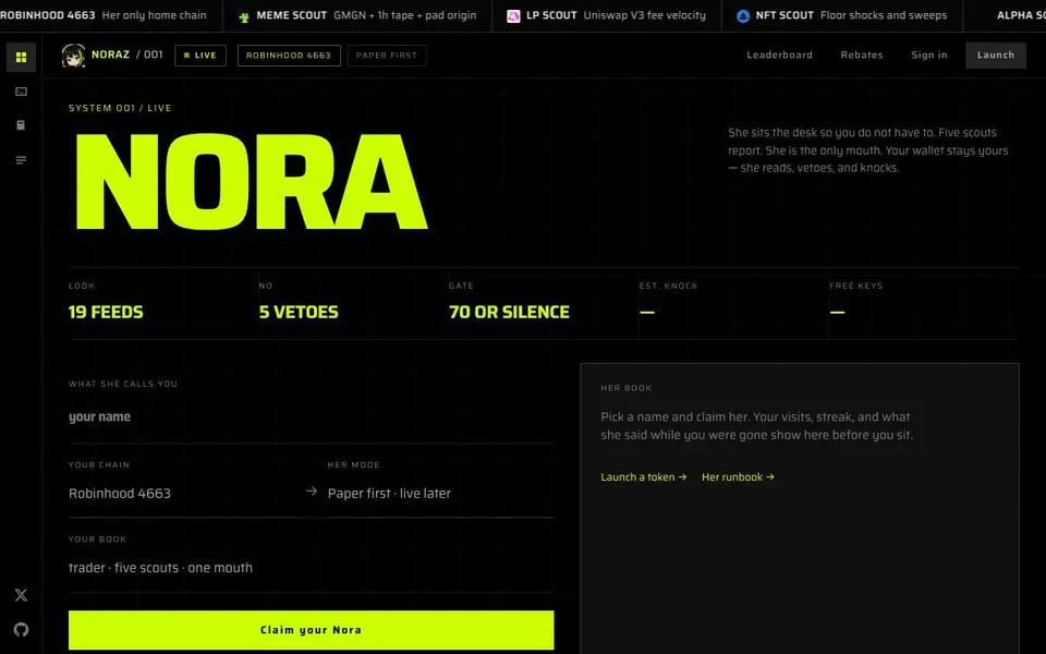 Noraz homepage screenshot
