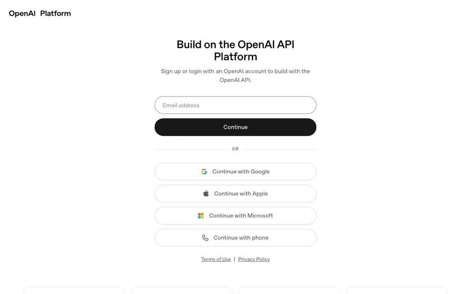 OpenAI Codex homepage screenshot