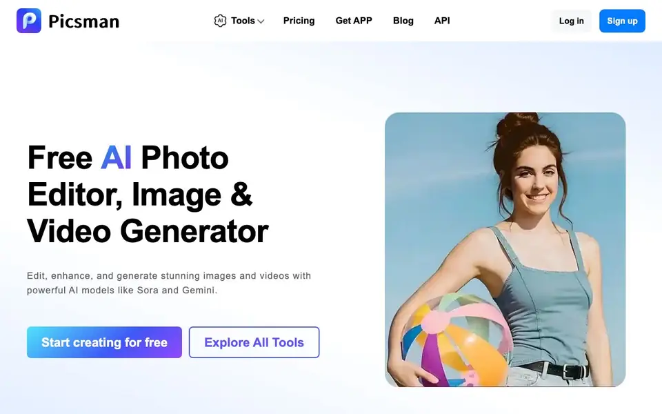 Picsman homepage screenshot