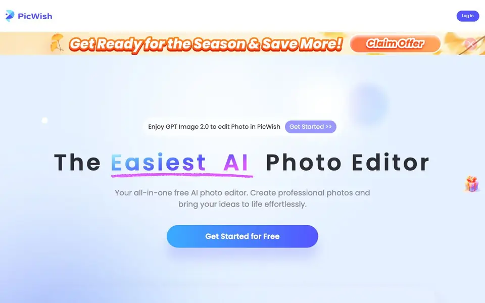 PicWish homepage screenshot