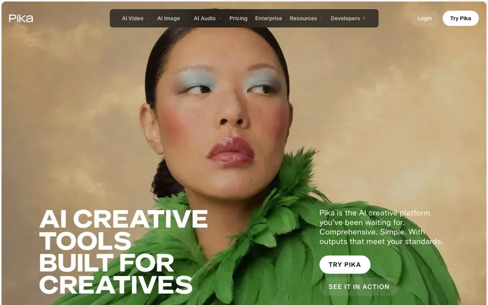 Pika homepage screenshot