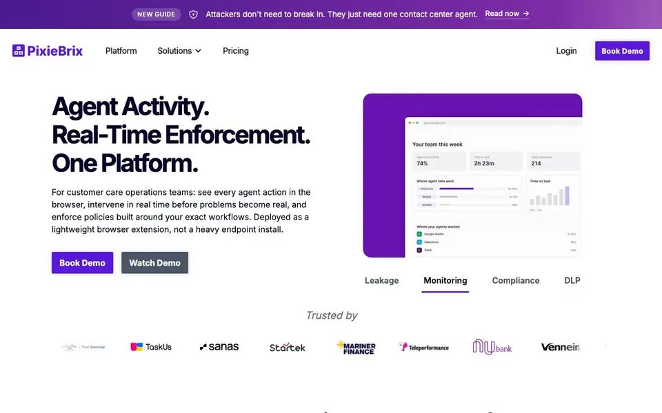 PixieBrix homepage screenshot