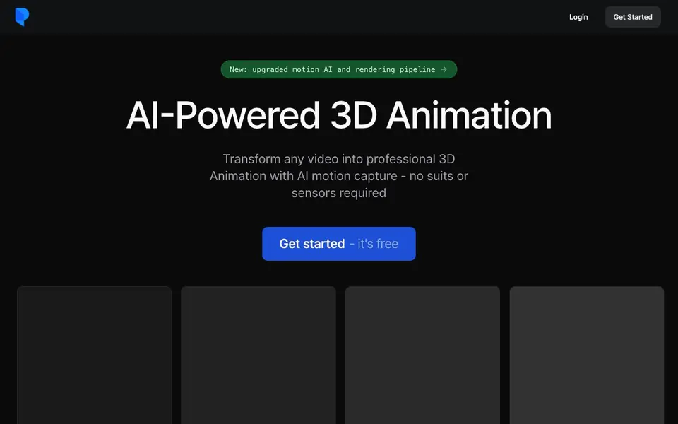 Plask Motion homepage screenshot