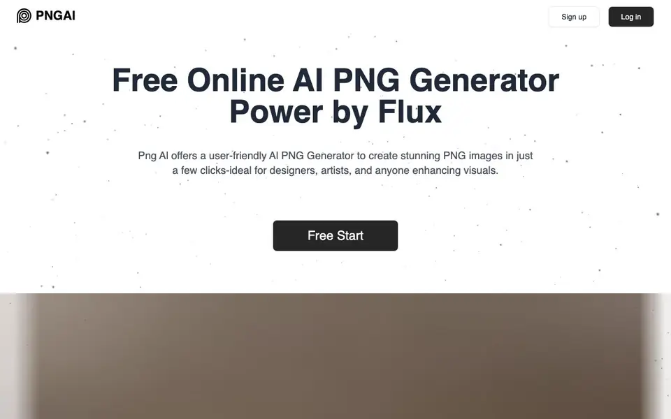 Png AI homepage screenshot