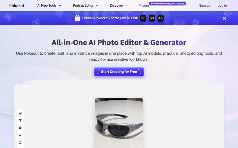 Pokecut homepage screenshot