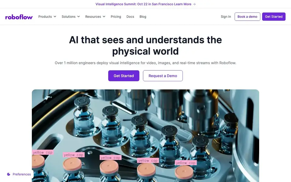Roboflow homepage screenshot