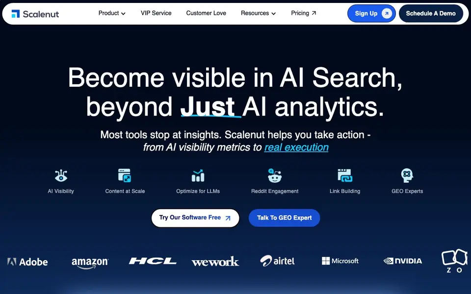 Scalenut homepage screenshot