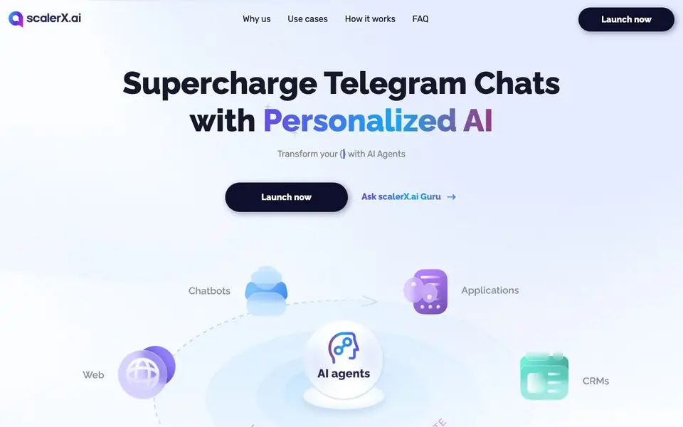 scalerX homepage screenshot
