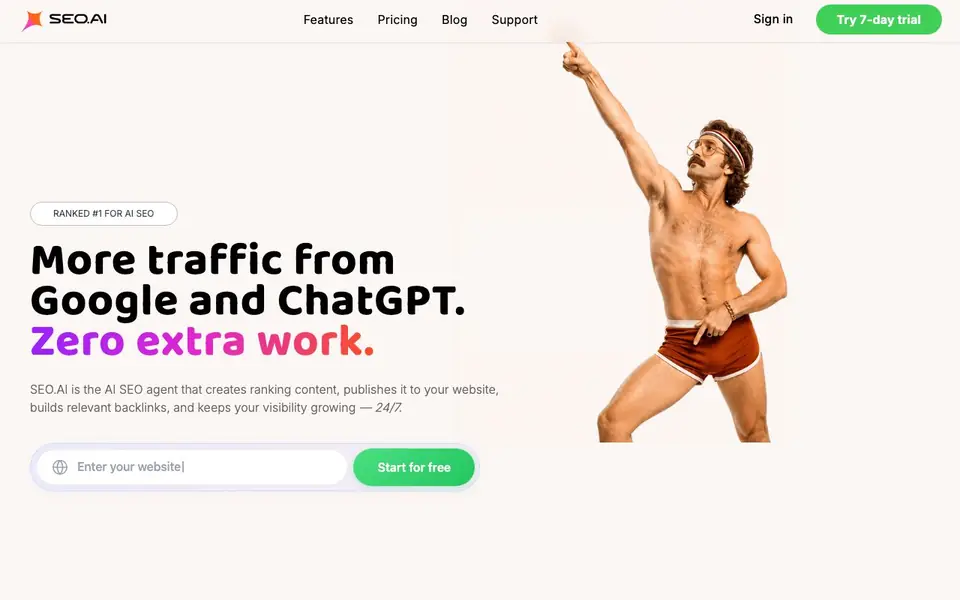 SEO.AI homepage screenshot