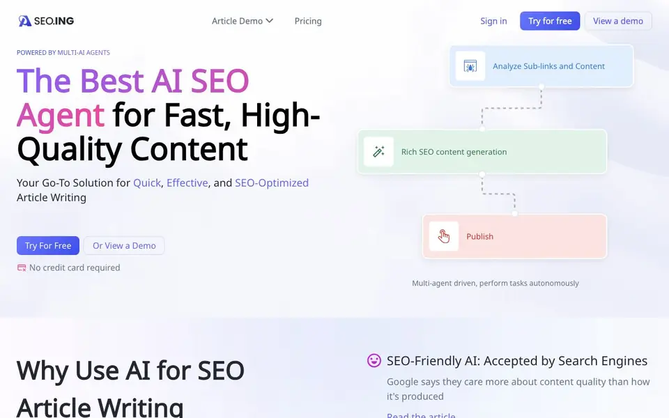 seo.ing homepage screenshot