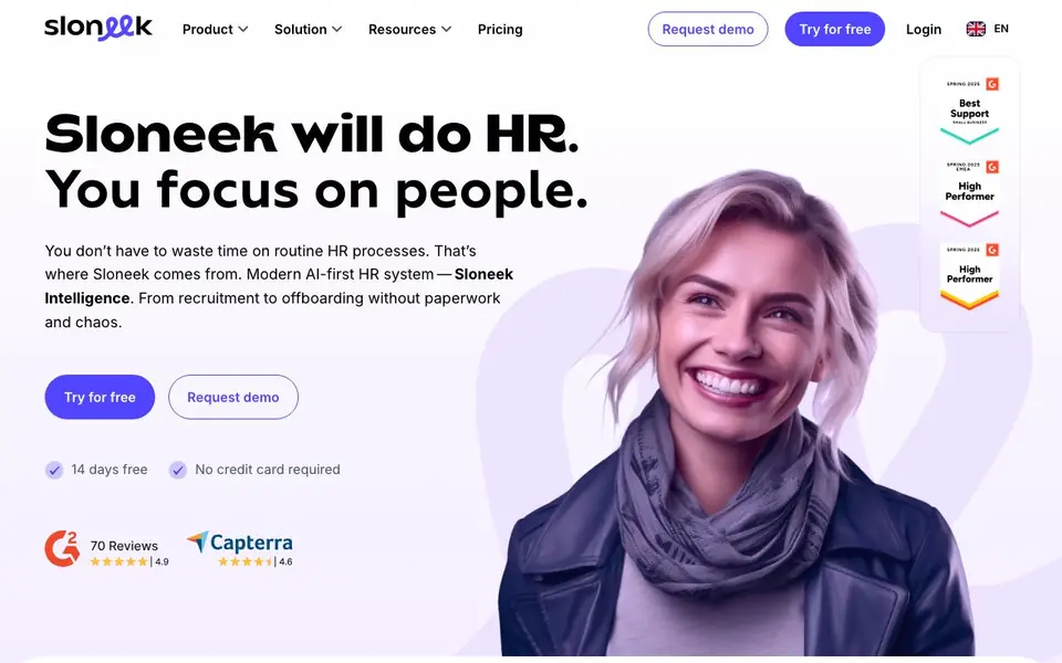 Sloneek homepage screenshot