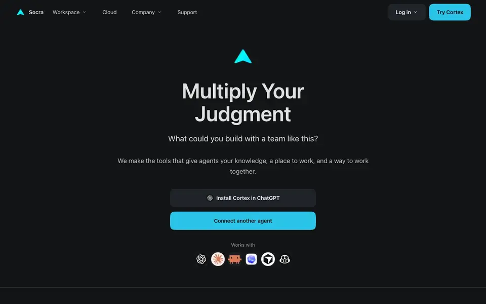socra homepage screenshot