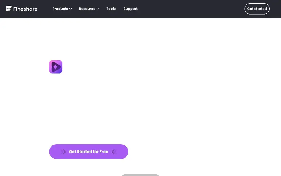 Sora Watermark Remover by Fineshare homepage screenshot