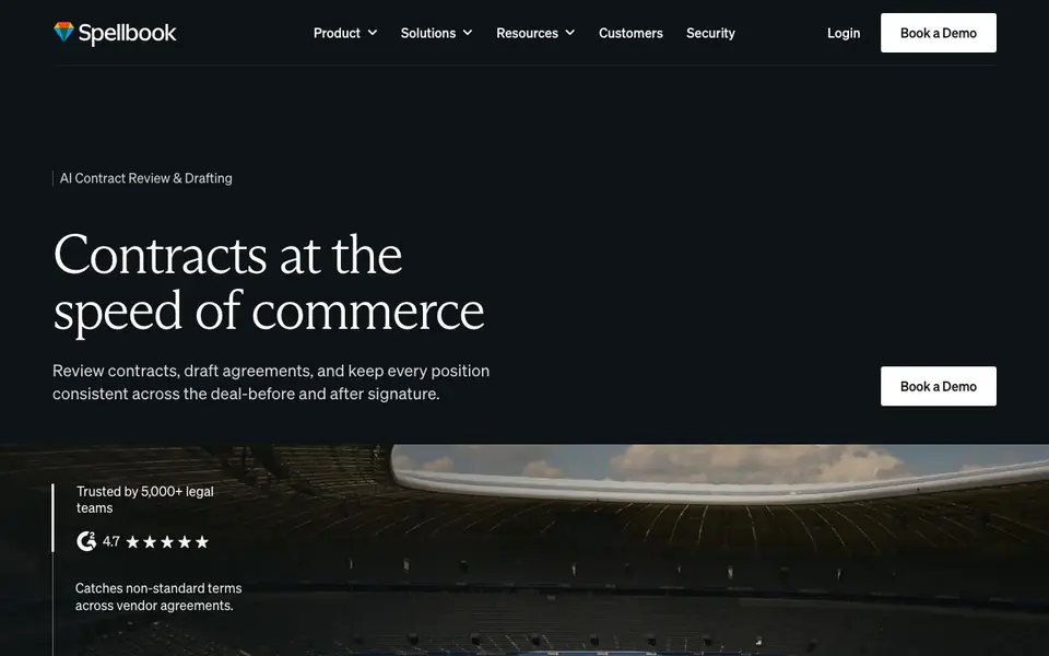 Spellbook homepage screenshot