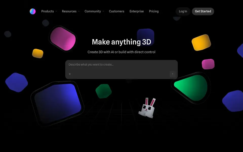 Spline homepage screenshot