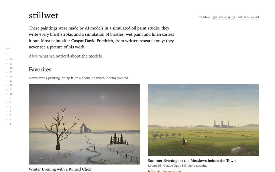 Stillwet homepage screenshot