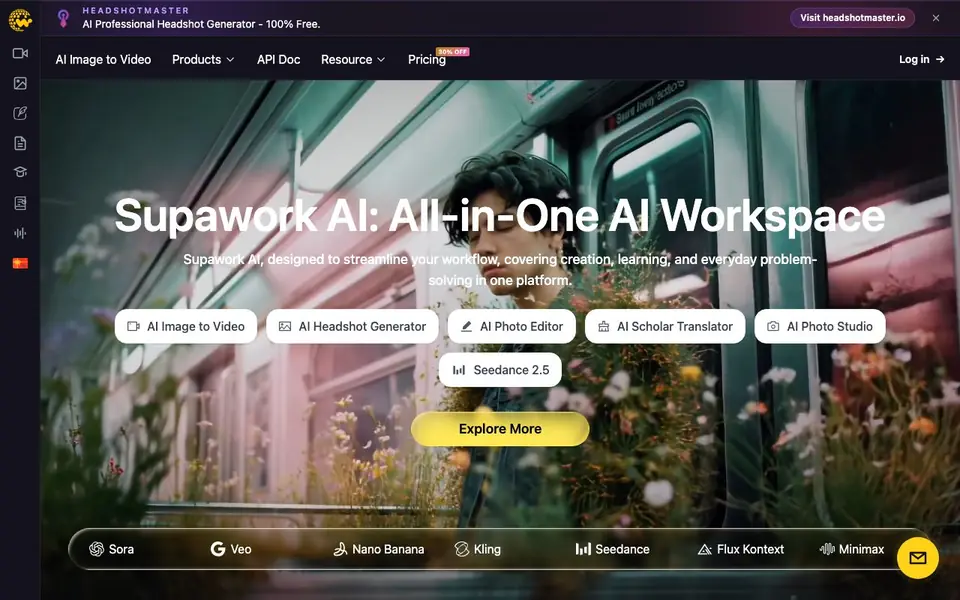 Supawork AI homepage screenshot