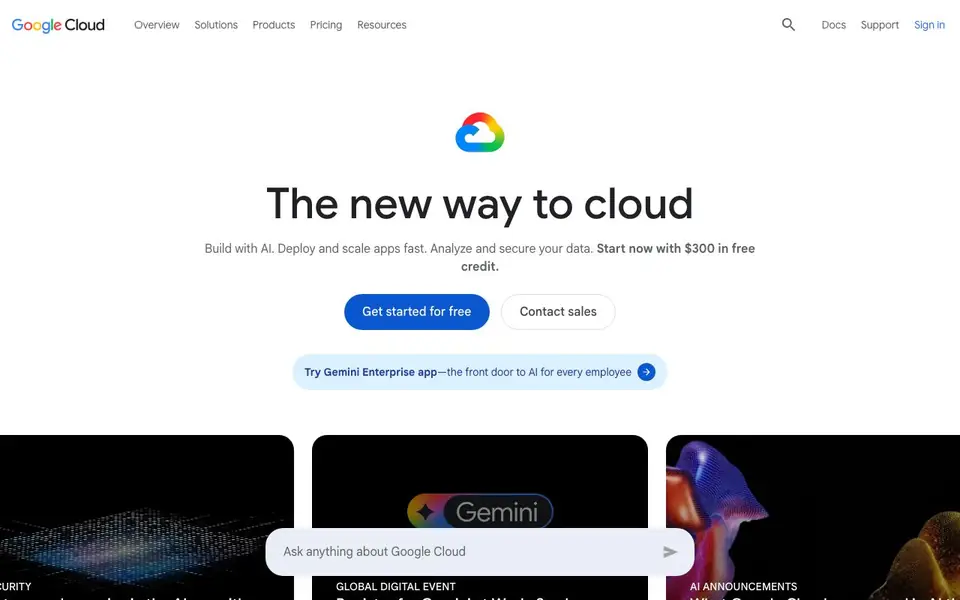 Vertex AI homepage screenshot