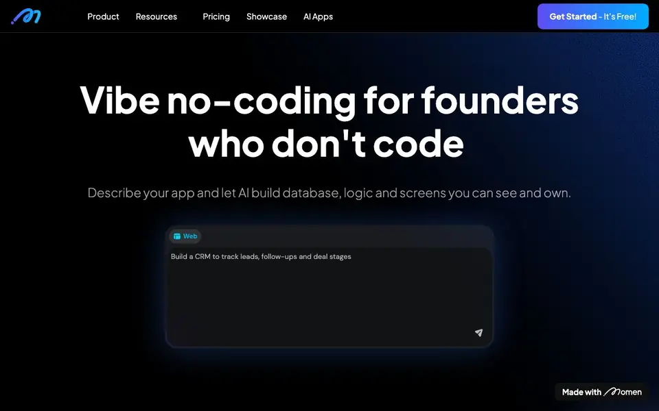 Vibe Architect homepage screenshot